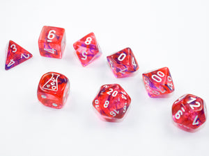 Picture of Black Light special polyhedral dice set.