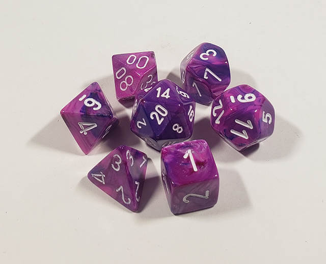 Festive Violet with White Polyhedral Set