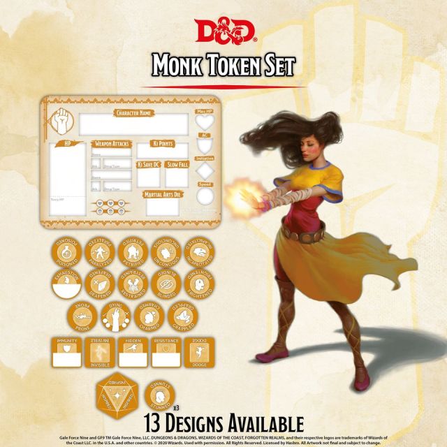 D&D 5th: Token Set - Monk - OOP