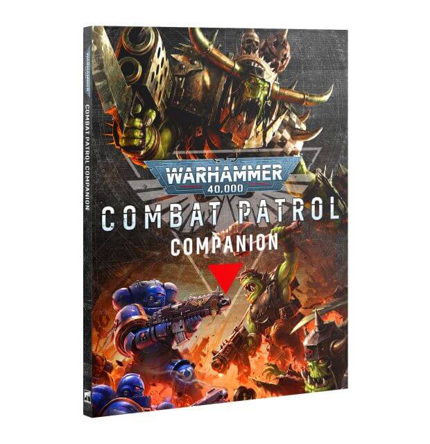Warhammer 40,000 Combat Patrol Companion book cover with warrior and vehicle illustration.