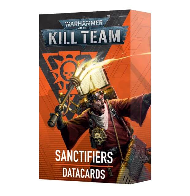 Warhammer 40K Kill Team
Sanctifiers Datacards packaging on white background