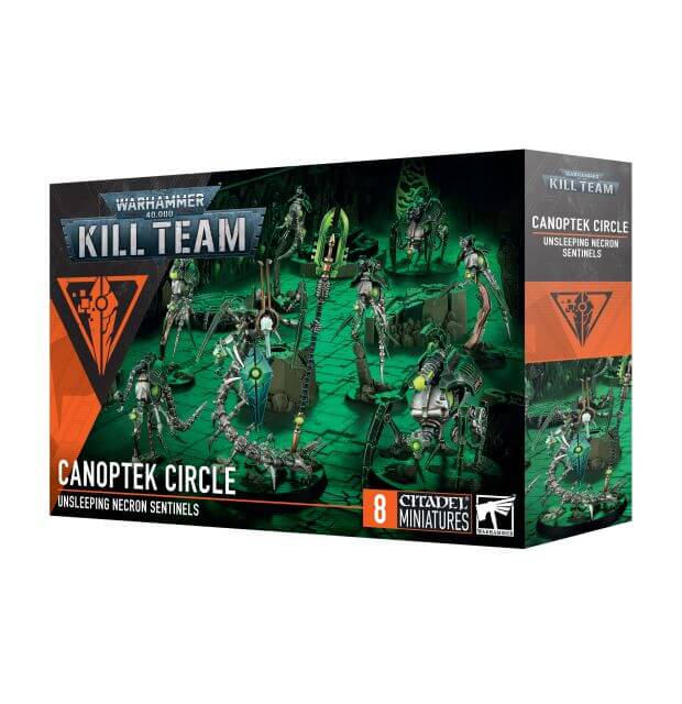 Warhammer 40k Kill Team Canoptek Circle miniatures box on a white background
