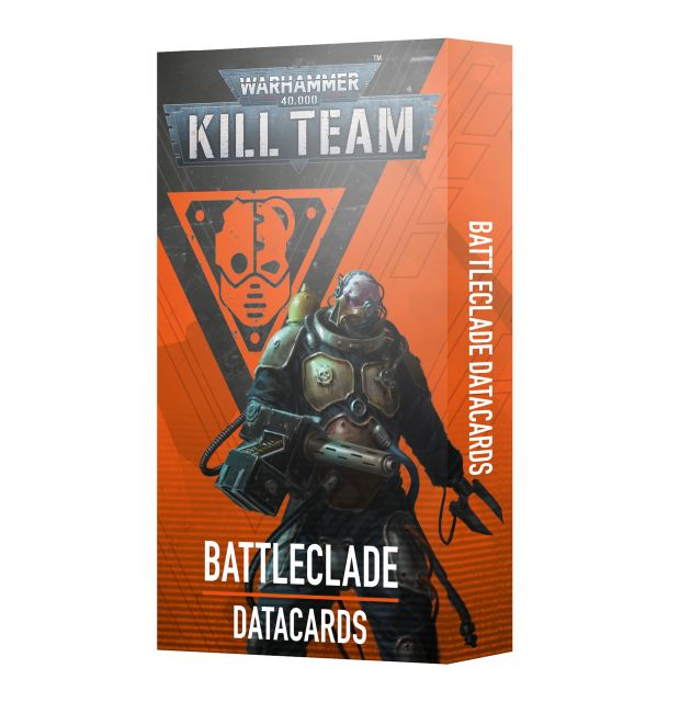 Warhammer 40,000 Kill Team Battleclade 
Datacards packaging on a white background