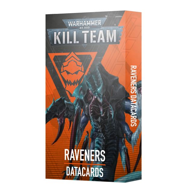 Warhammer 40,000 Kill Team Raveners Datacards packaging on a white background