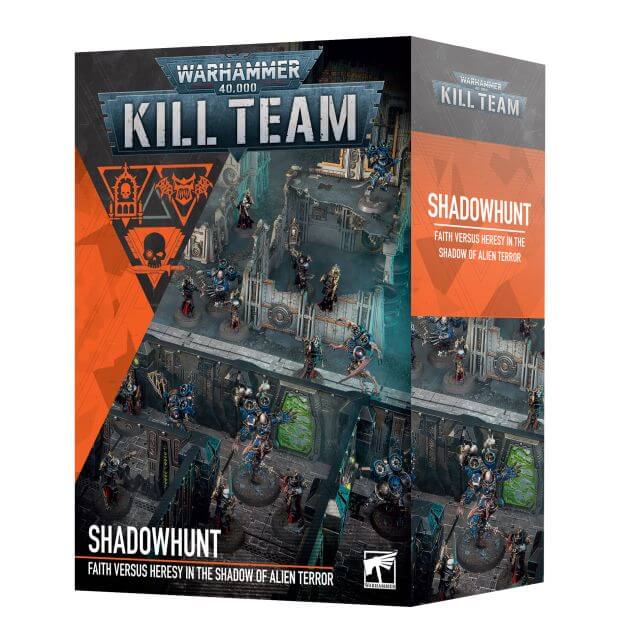 Warhammer 40,000 Kill Team Shadowhunt game box on a white background