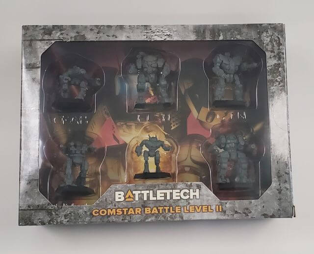 Packaging for the Battletech Comstar Battle Level 2 showing 6 miniatures. 