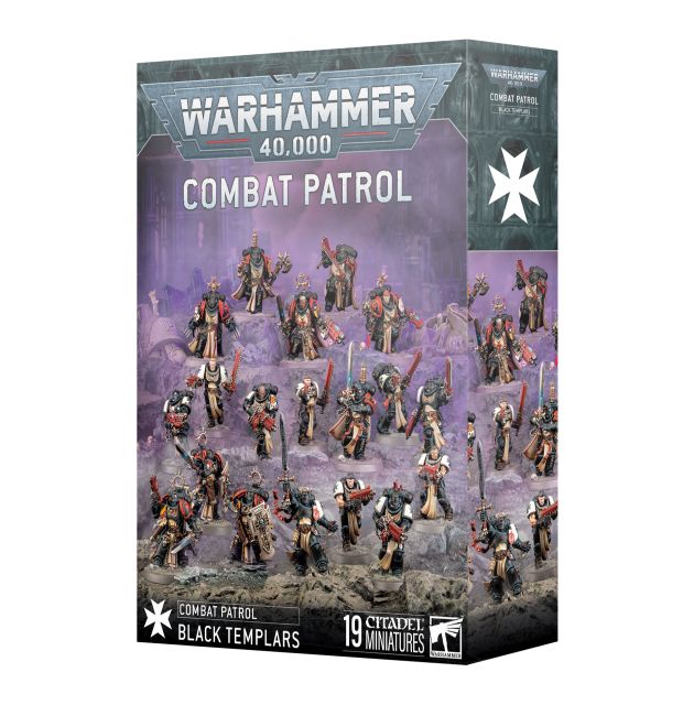 Warhammer 40,000 Combat Patrol Black Templars box set on a white background