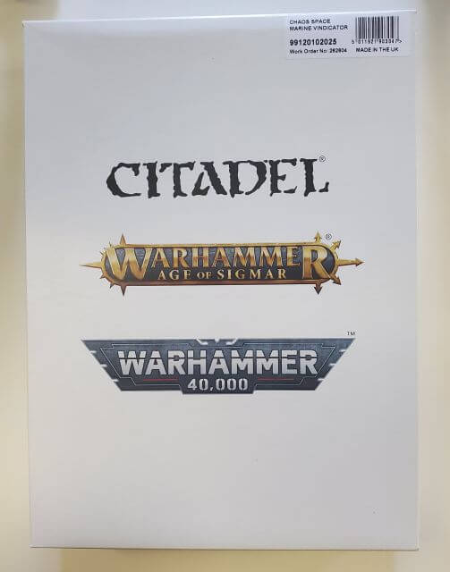 Boxed set of Citadel Warhammer 40,000 Chaos Space Marines Chaos Vindicator.