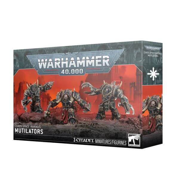 Warhammer 40,000 game box with miniatures on a white background