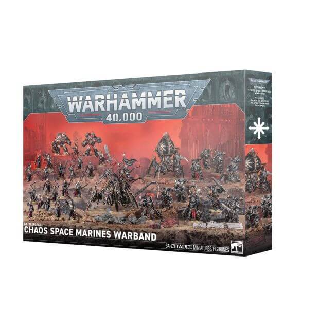 Warhammer 40,000 Chaos Space Marines Warband box on a white background