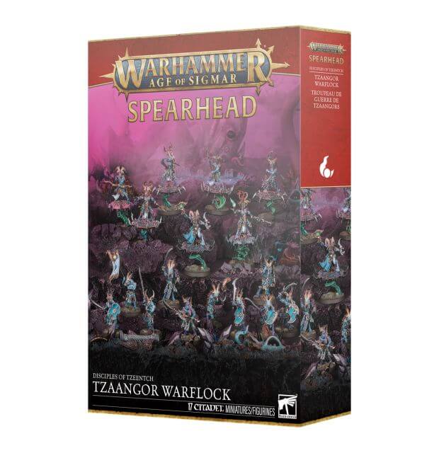 Warhammer Age of Sigmar Spearhead box with miniature figures on a white background