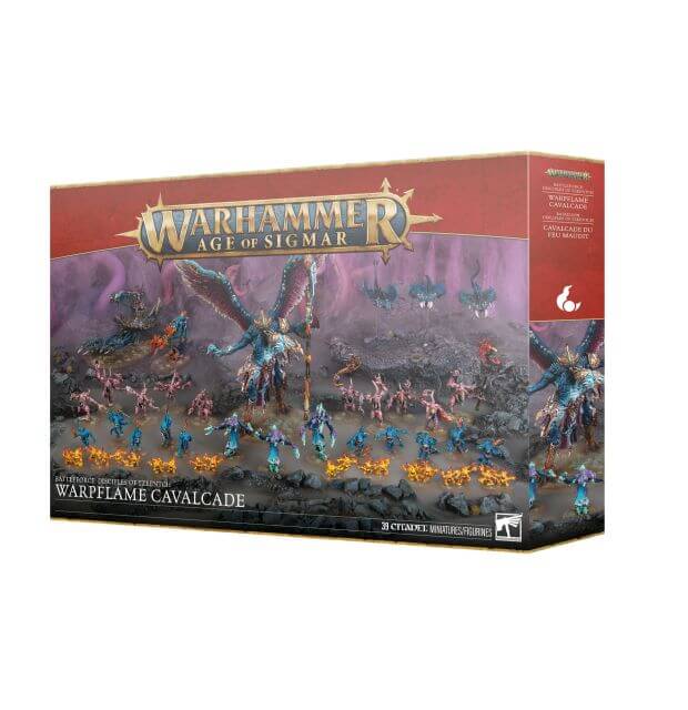 Warhammer Age of Sigmar Warplame Cavalcade game box on a white background