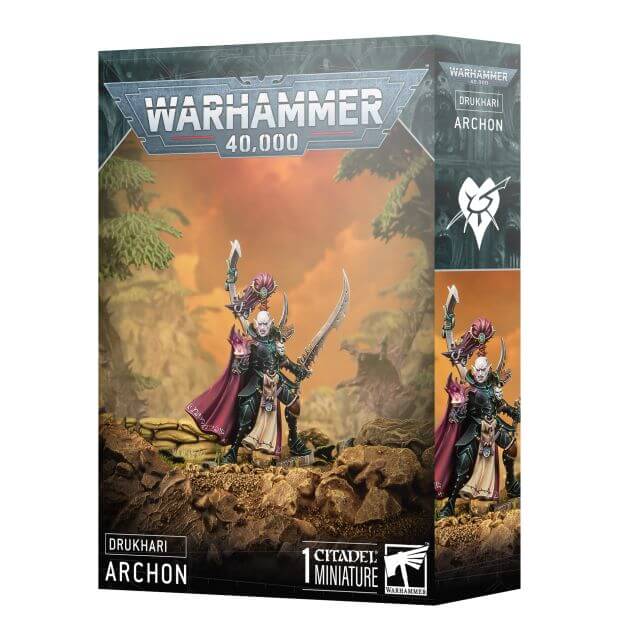 Warhammer 40K package showing Drukhari Archon