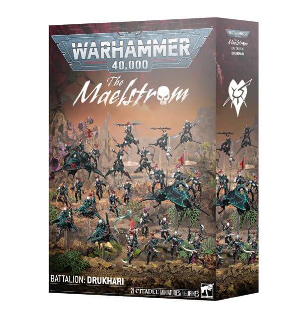 Warhammer 40,000 The Maelstrom game box with miniature figures on a white background
