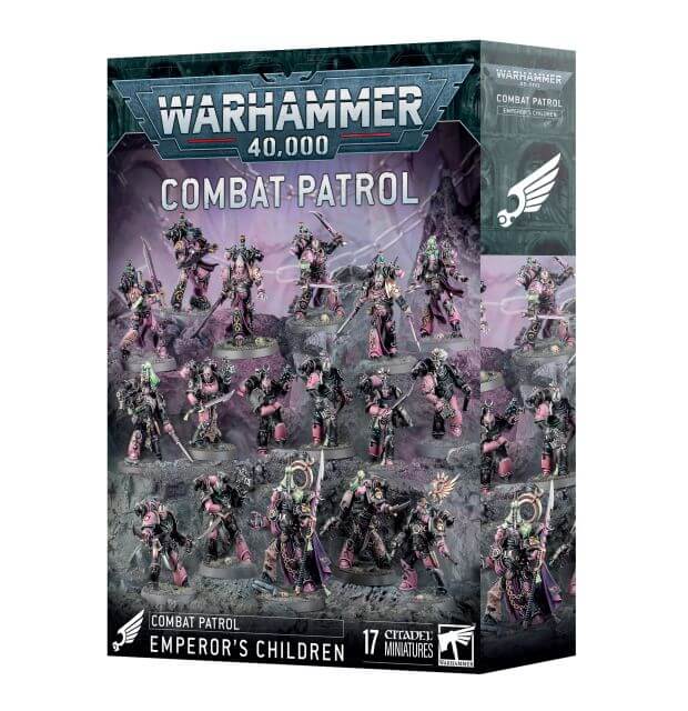 Warhammer 40K
Emperor's Children Combat Patrol package on white background