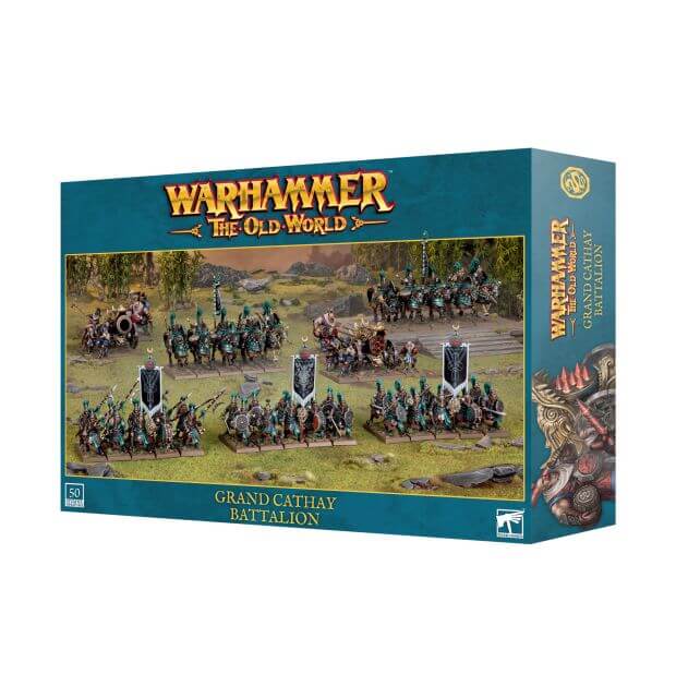 Warhammer The Old World 
Grand Cathay Battalion packaging on a white background.