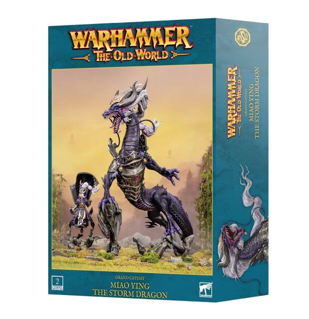 Warhammer The Old World game box featuring a dragon and warrior figure.