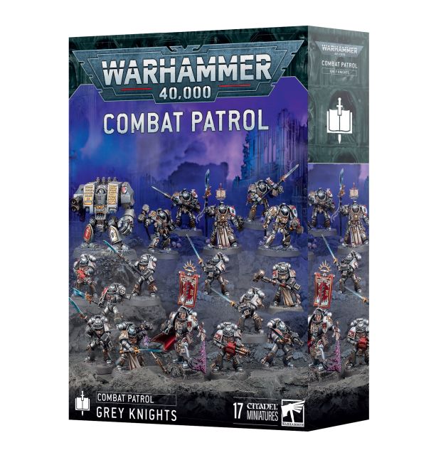 Warhammer 40,000 Combat Patrol box with miniatures on a white background