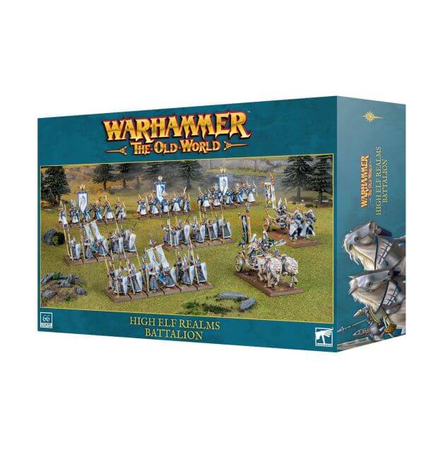 Warhammer The Old World High Elf Realms Battalion box on a white background