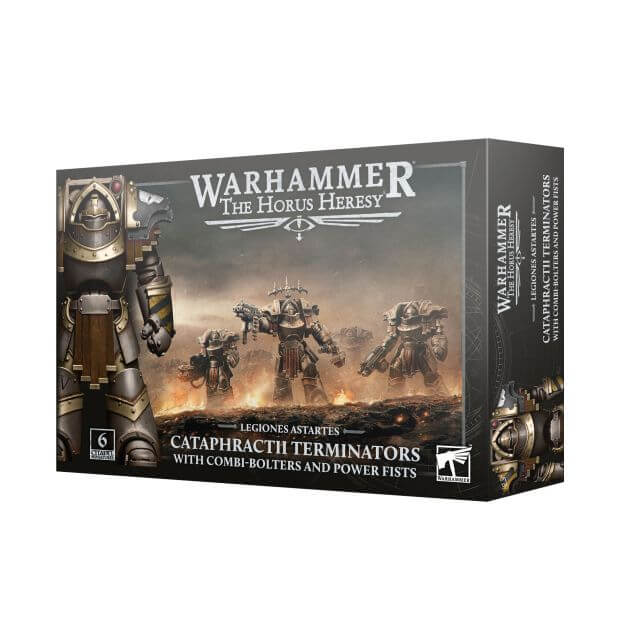 Warhammer The Horus Heresy box set featuring Cataphractii Terminators on a white background