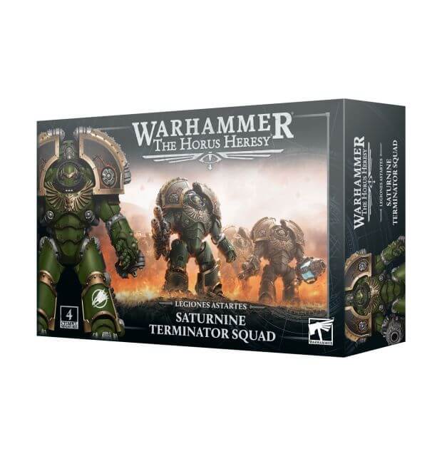 Warhammer The Horus Heresy Saturnine Terminator Squad box packaging on a white background