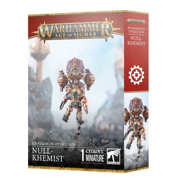Warhammer Age of Sigmar Kharadron Overlords Null-Khemist miniature box packaging.