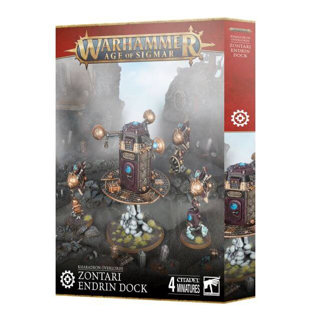 Warhammer Age of Sigmar Zontari Endrin Dock game box with miniatures on a white background