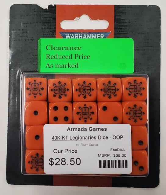 40K Kill Team Legionaries Dice - OOP