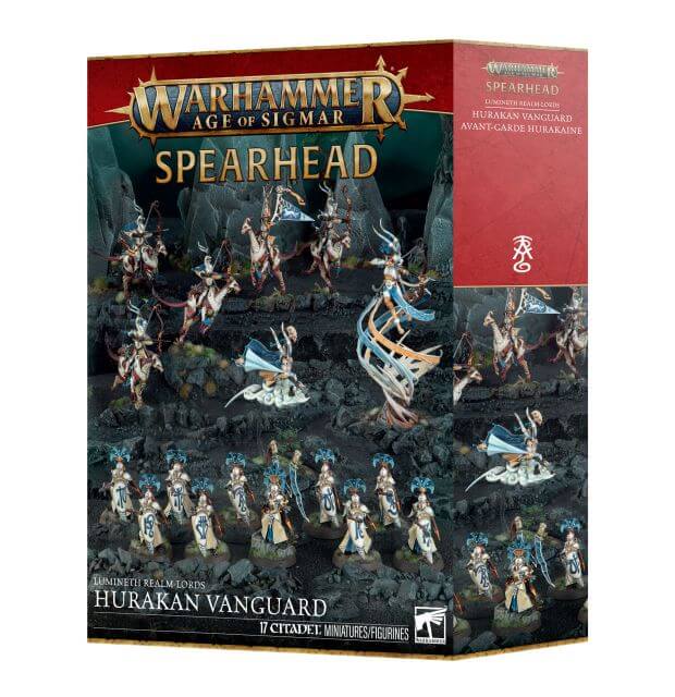 Warhammer Age of Sigmar Spearhead game box with miniatures on a white background