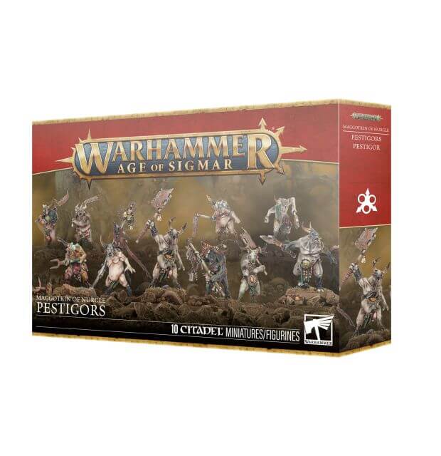 Warhammer Age of Sigmar miniatures box with figures on a white background