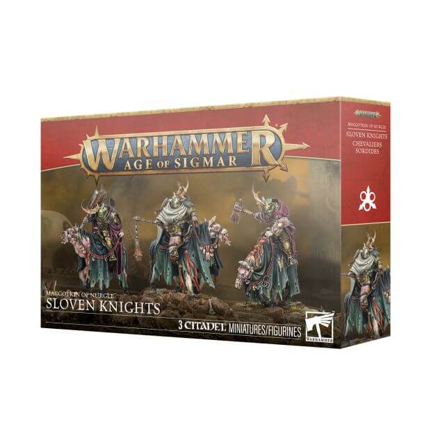 Warhammer Age of Sigmar Sloven Knights miniatures box on a white background