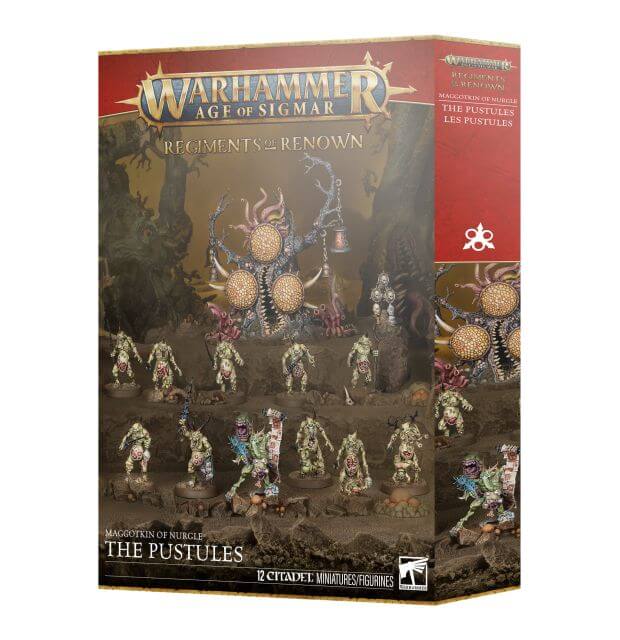 Warhammer Age of Sigmar game box featuring miniatures and artwork on a white background