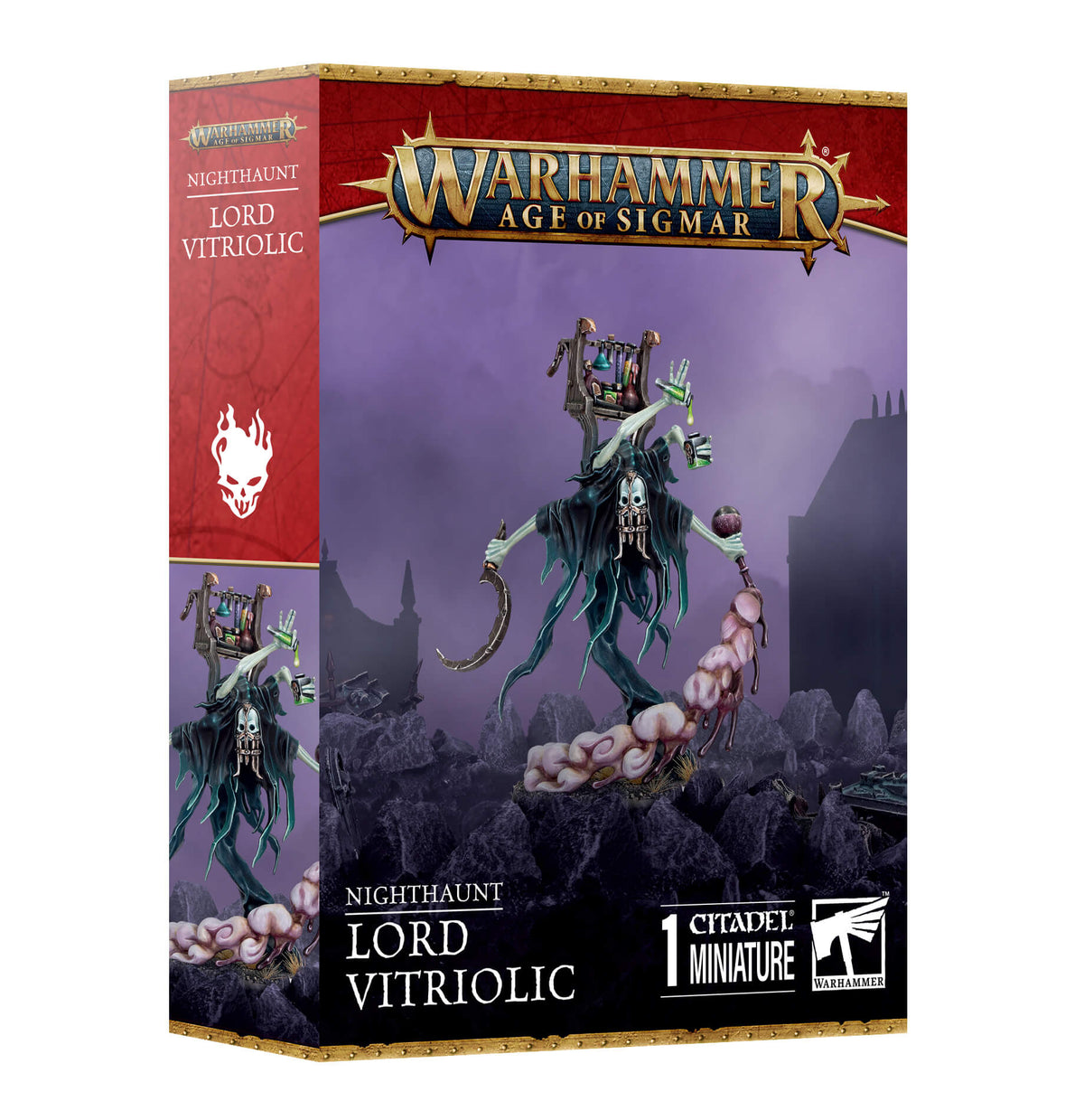 Warhammer Age of Sigmar Nighthaunt Lord Vitriolic miniature box packaging.