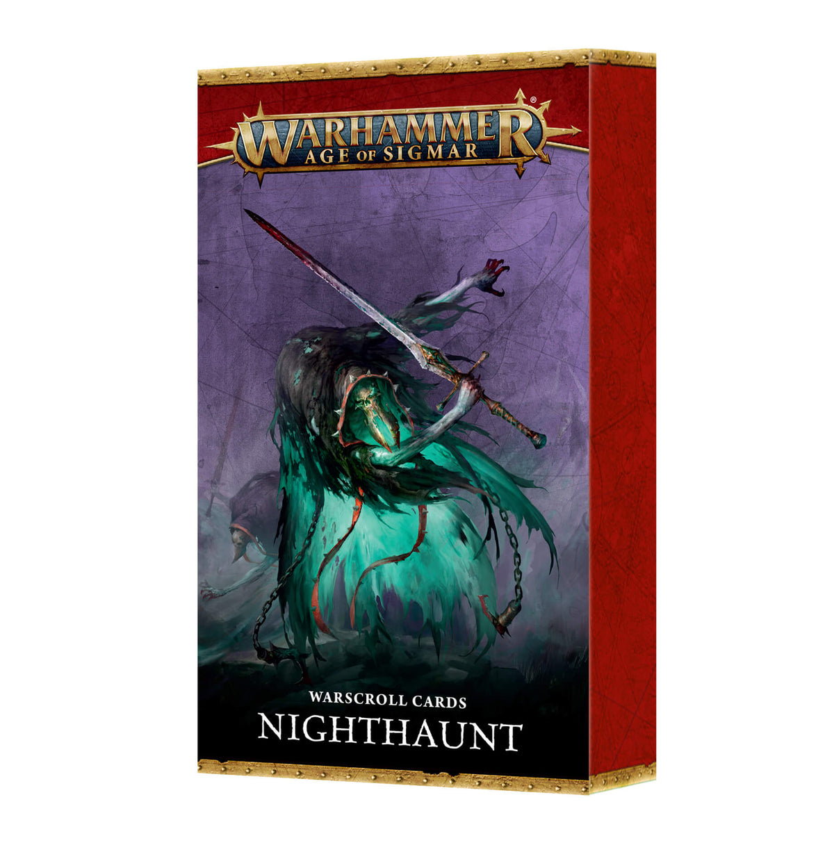 Warhammer Age of Sigmar Nighthaunt Warscroll Cards packaging on a white background