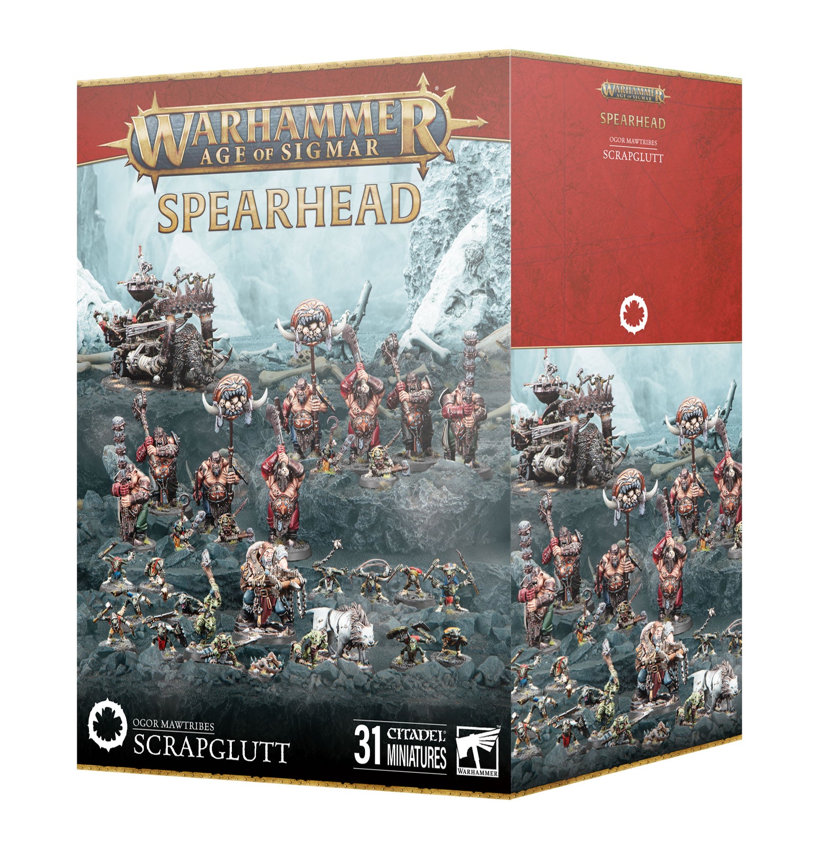 Warhammer: Age of Sigmar
Ogor Mawtribes Scrapglutt Spearhead packaging on white background
