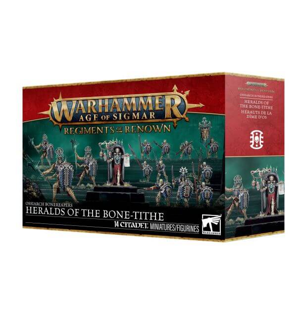 Warhammer Age of Sigmar game box with miniature figures on a white background