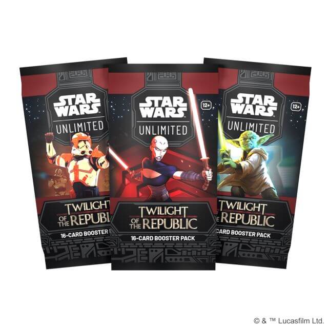 Boosters for Star Wars Unlimited Twilight of the Republic card game