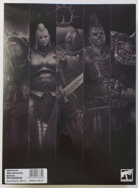 Black and white image of a fantasy-themed game featuring various figures  in a collage layout.