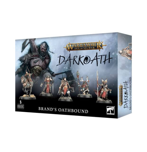 Warhammer Age of Sigmar
Packaging for the Slaves to Darkness Darkoath Brand's Oathbound on a white background.