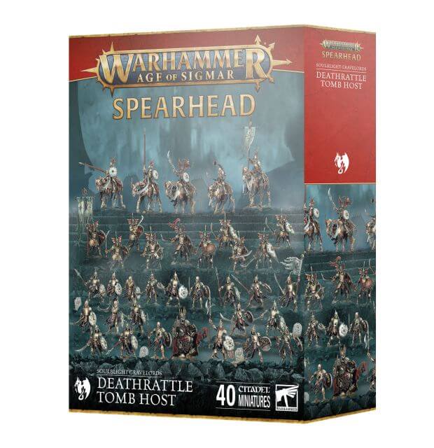Warhammer Age of Sigmar Spearhead box with miniature figures on a white background