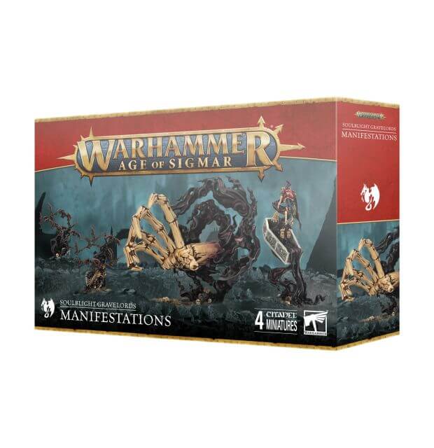 Warhammer Age of Sigmar 
Soulblight Gravelords Manifestations
packaging on white background.