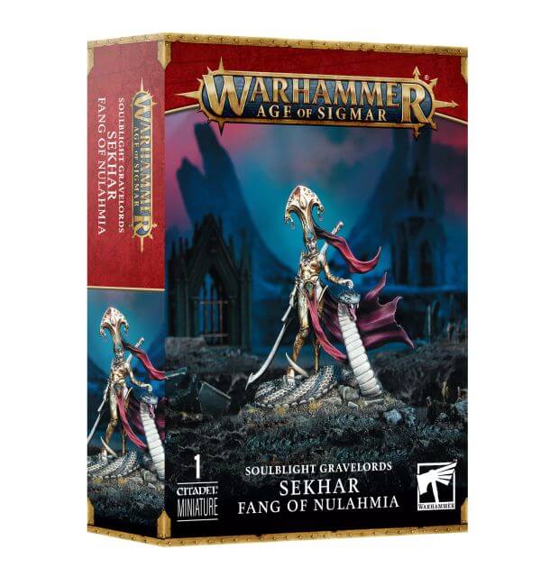 Warhammer Age of Sigmar
Packaging for Soulblight Gravelord Sekhar: Fang of Nulahmia