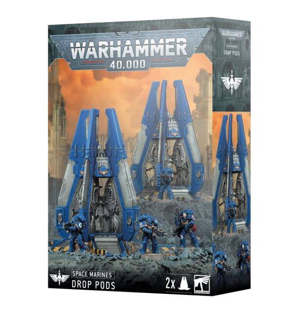Warhammer 40,000 Space Marine Drop miniatures box packaging on a white background