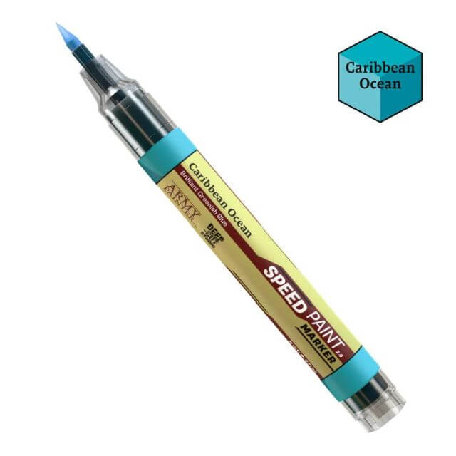 Speed paint marker with Caribbean Ocean color swatch on a white background