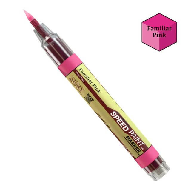Speed paint marker with pink cap and body on a white background
