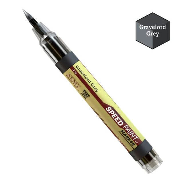 Speed paint marker with 'Gravelord Grey' color swatch on a white background
