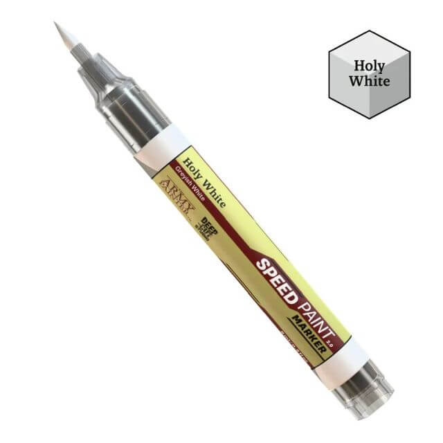 Speed paint marker with 'Holy White' color swatch on a white background