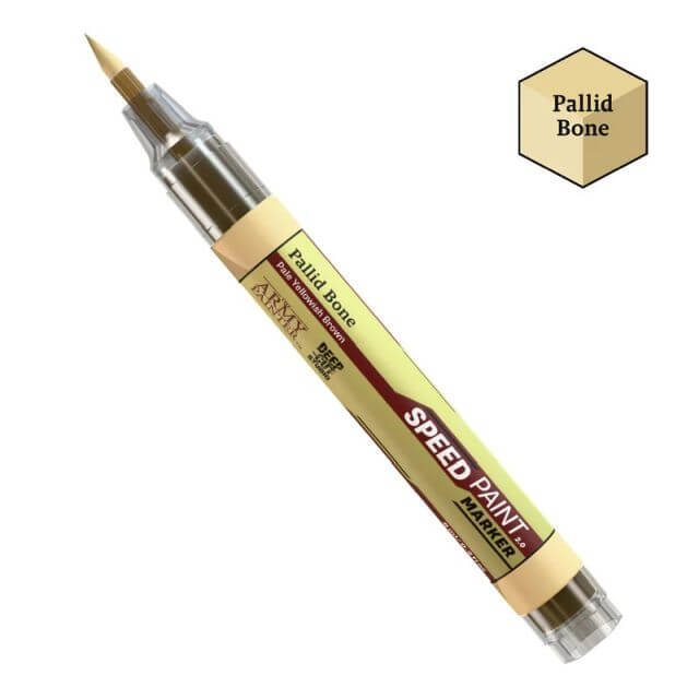 Speed paint marker with 'Pallid Bone' color on a white background