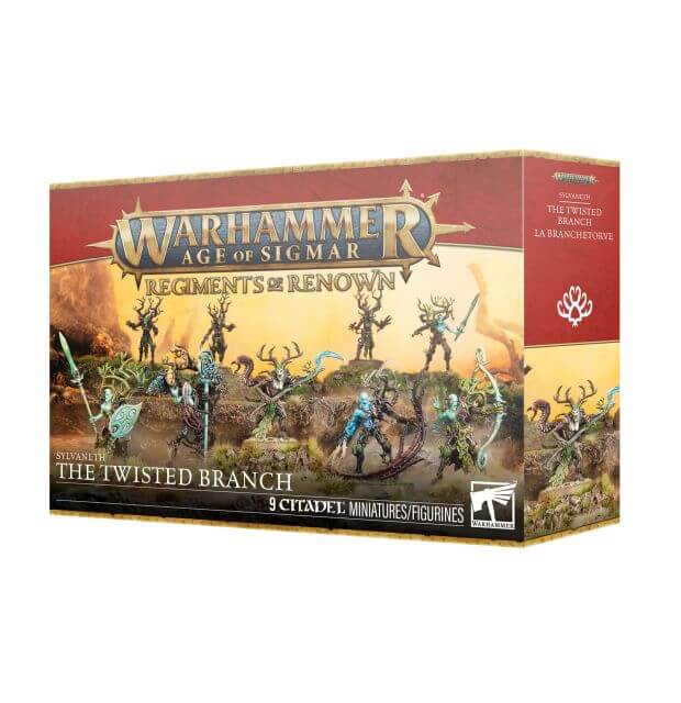 Warhammer Age of Sigmar game box featuring miniatures on a white background
