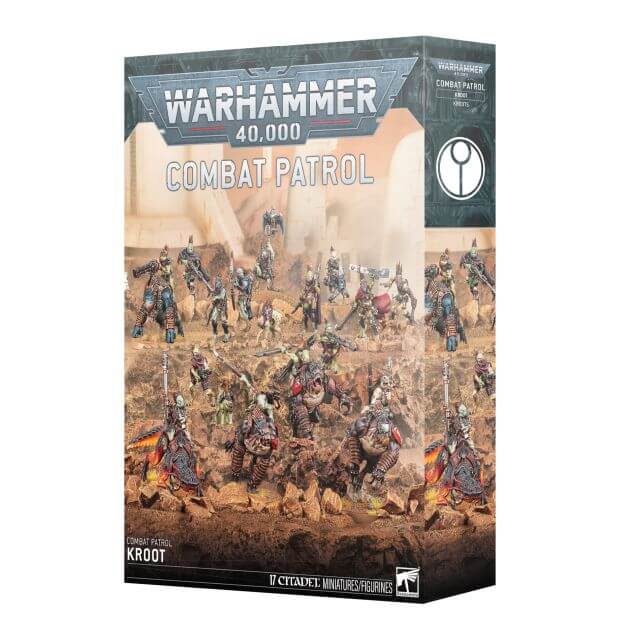 Warhammer 40,000 Combat Patrol game box with miniatures on a white background